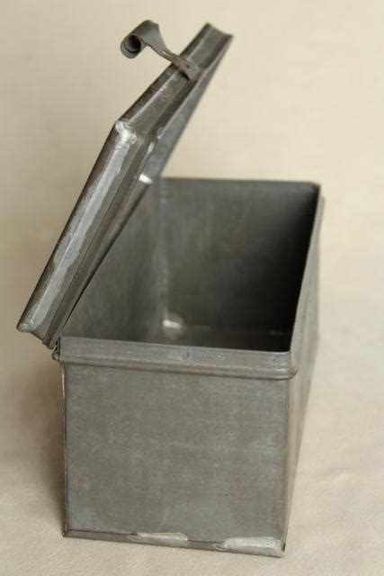 rustic galvanized metal storage box with wooden lid|galvanized metal boxes with lids.